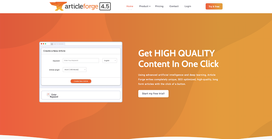 Article Forge Free Trial & Review - freetrial.reviews