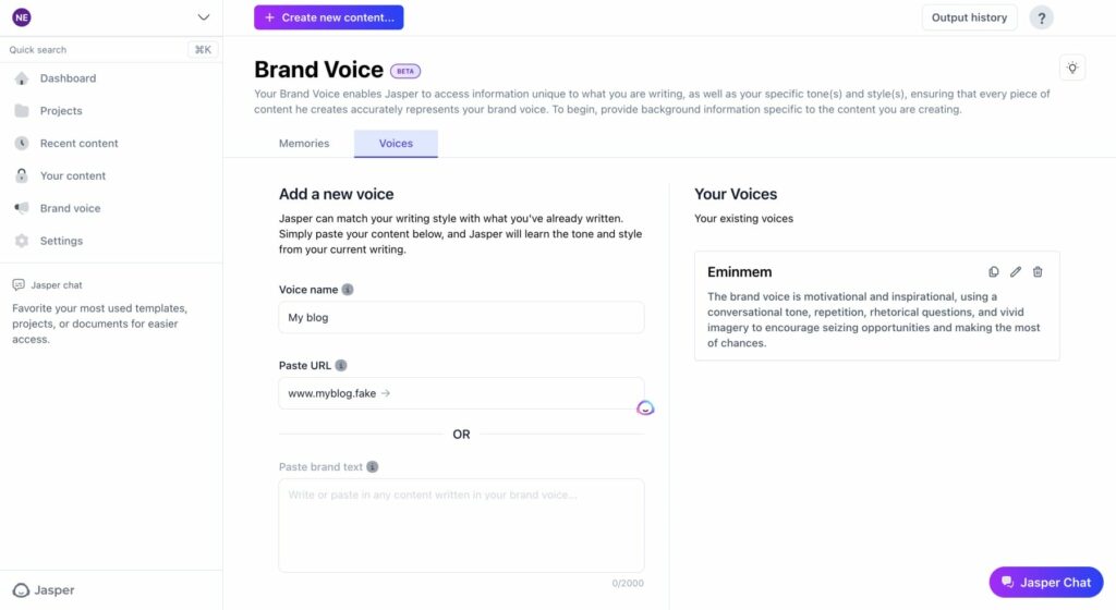 Jasper-AI Brand-Voice-Example